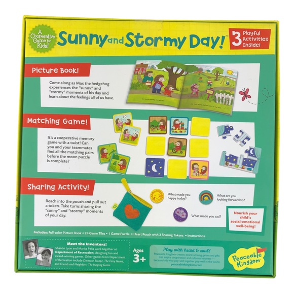 🆕 Sunny and Stormy Day Picture Book & Matching Game Encourages Sharing Kindess - Picture 2 of 8